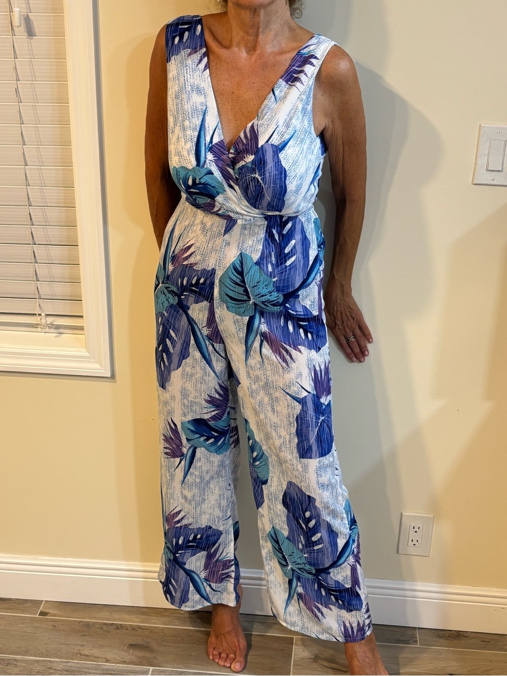 Japna tropical floral jumpsuit Blue
